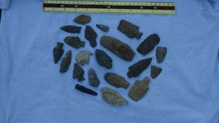 Group Of Arrowheads Found In Anderson County,  Tn In The 80s