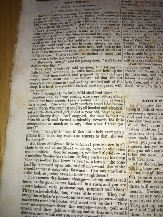 (3) 1846 Hartford Connecticut Newspaper Story By Harriet Beecher Stowe