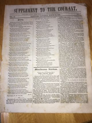 (3) 1846 HARTFORD CONNECTICUT NEWSPAPER Story By HARRIET BEECHER STOWE 2