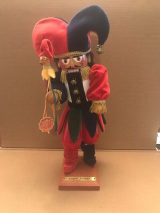 Steinbach Court Jester Nutcracker 18 " Tall Made In Germany Limited Edition