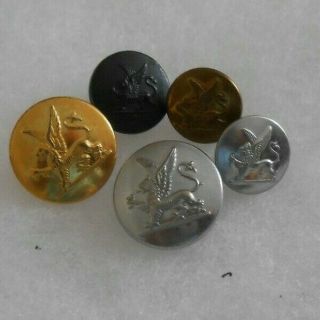 Boac Airline Airways 5 Different Uniform Buttons