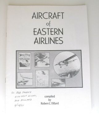 Vintage Aircraft Of Eastern Airlines Booklet