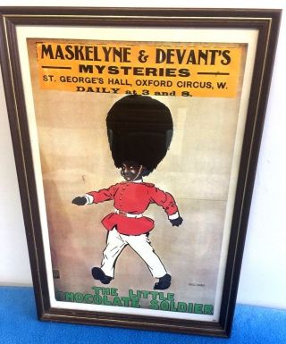 Maskelyne Devant/carter The Great Double Sided Framed Poster Chocolate Solder