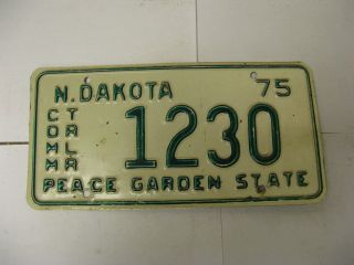 1975 75 North Dakota Nd License Plate Commercial Trailer 1230