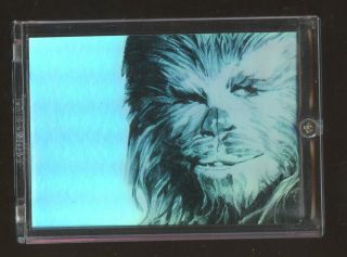 2009 Topps Star Wars Galaxy 4 Refractor Chewbacca 1/1 Extremely Rare