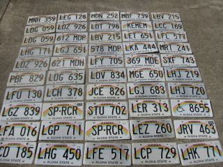 50 Hawaii License Plates