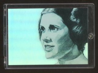 2009 Topps Star Wars Galaxy 4 Refractor Princess Leia 1/1 Extremely Rare