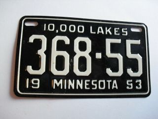 1953 Minnesota Motorcycle License