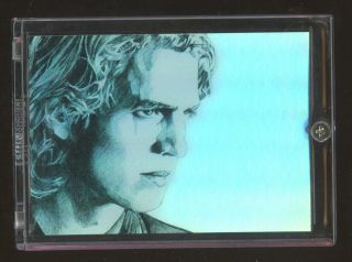 2009 Topps Star Wars Galaxy 4 Refractor Anakin Skywalker 1/1 Extremely Rare