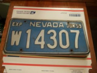 Nevada 1959 License Plate