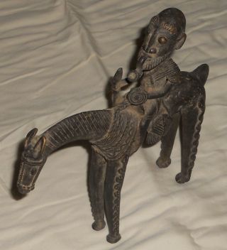 2 Museum Quality Dogon Bronze Horseman Figure - Late 19th / Early 20th C.  Mali