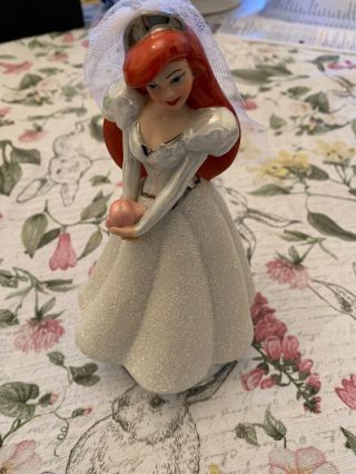 Disney Little Mermaid Ariel Wedding Dress Porcelain Figurine 7.  5 " Tall Sri Lanka