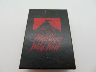 Zippo 1992 Marlboro Wild West Windproof Lighter Cowboy Solid Brass Box/papers