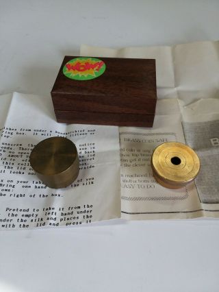 2 Vintage Solid Brass Coin Safe And Rapid Ring Box Professional Magic Tricks