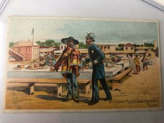Buchner Tobacco Card - American Scene San Antonio.  TX Military Plaza RARE 3