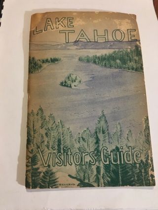 Vintage 1940s Lake Tahoe California/nevada Resort Brochure Rare