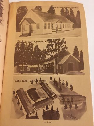 Vintage 1940s Lake Tahoe California/Nevada Resort Brochure RARE 2
