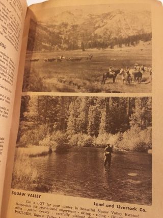 Vintage 1940s Lake Tahoe California/Nevada Resort Brochure RARE 3