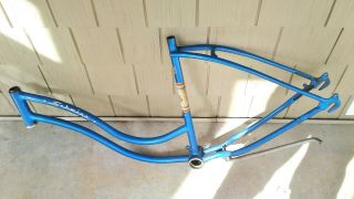 Vintage 26 " Girls Schwinn Bicycle Frame Blue " American " Frame Vg Cond