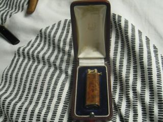 Dunhill Sylphide Lighter,  18k Gold And Wood,  Very Rare
