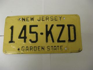 Jersey Nj License Plate 145 - Kzd