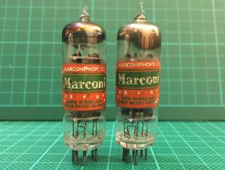 Pair Marconi Gec U78 6x4 Cv4005 From 1955 Welded Plates Square Getter