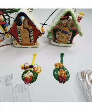 VTG Mr.  Christmas Mickey ' s Clock Shop Lighted Musical Animated RARE Ornament Cib 5
