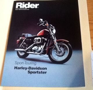 1982 Rider Motorcycle Review On Harley Davidson 1982 Sportster Sport Touring