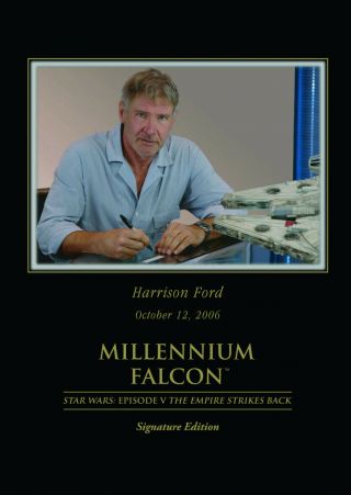 Harrsion Ford Master Replicas Millennium Falcon AP Signature Plaque 2