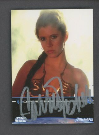 2008 Official Pix Star Wars Fan Days 3 Carrie Fisher Auto Extremely Rare