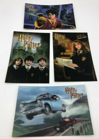Harry Potter 2002 Coca - Cola K - Mart 4 Card Jumbo 4 " X 6 " Trading Card Set
