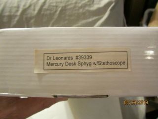 Dr Leonards Mercury Desk Sphyg w/Stethoscope No 39339 w/Boxes Made in China 5