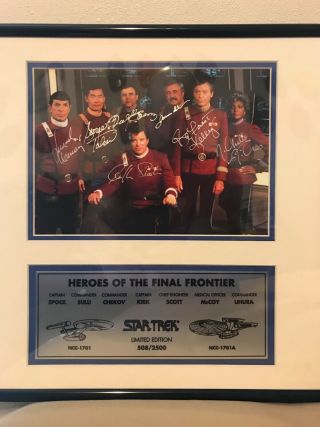 Star Trek Autographed Plaque,  Heroes Of The Final Frontier,  508 Of 2500