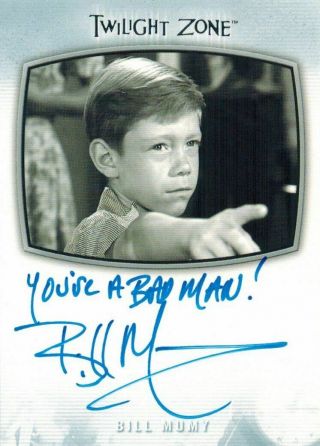 Twilight Zone Rod Serling Edition: Inscription Autograph Card Of Bill Mumy Ai - 3