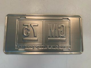 Vintage 1983 GM 75 Year Anniversary License Plate General Motors Excellence Auto 3