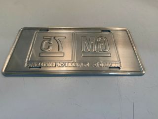 Vintage 1983 GM 75 Year Anniversary License Plate General Motors Excellence Auto 4