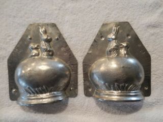 Chocolate Mold Rabbit And Chick Hatching From Egg Collectible Antique Vintage