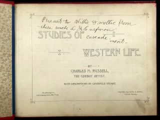 Rare 1890 STUDIES OF WESTERN LIFE Cowboy Artist CHARLES RUSSELL Granville Stuart 3