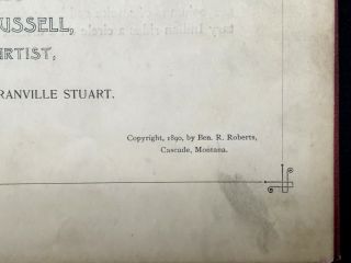 Rare 1890 STUDIES OF WESTERN LIFE Cowboy Artist CHARLES RUSSELL Granville Stuart 8
