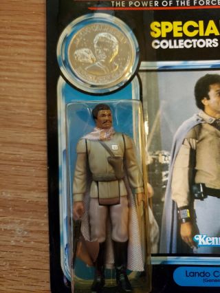 1984 Star Wars Power of the Force POTF LANDO CALRISSIAN Figure w/Collectors Coin 3