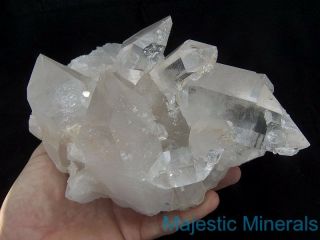 Top Choice_huge High End Clear Dt Cluster_arkansas Quartz Crystal