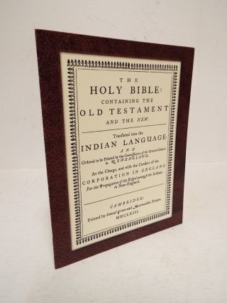 1663 John Eliot Bible Leaf - First Bible Printed In America