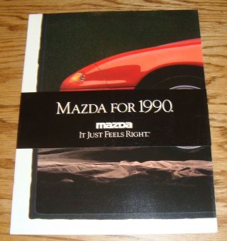 1990 Mazda Large Poster Full Line Sales Brochure 90 Miata Rx - 7 Mx - 6