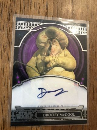 2017 Topps Star Wars 40th Anniversary Autograph Deep Roy Droopy Mccool /40