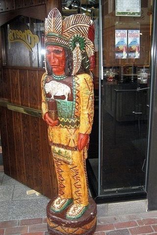 Cheers Tv Show 5 Foot Cigar Store Wooden Indian By: Frank Gallagher W/free Gift