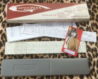 French 1960s Vintage Slide Rule Math / Engineering Made In France