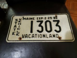 1970s Maine State Vehiclelicense Plate Police Fire Department Hard To Find