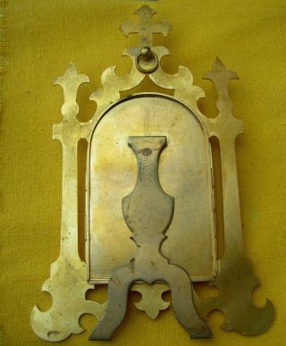 antique ECCE HOMO KPM QUALITY miniature porcelain plate hand painted brass frame 5