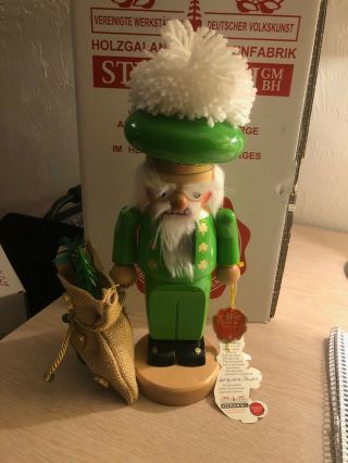 Steinbach Chubby Irish Santa S1329 12 ",  Signed With Box