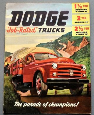 1953 Dodge F,  G,  H,  J,  K Medium Duty Truck Brochure 28 Pages 53d1525